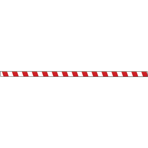 Marqueur robuste pour le sol Tough-Mark, Rectangle, 48" lo x 2" la, Rouge et blanc, Poly&eacute;thyl&egrave;ne PB Rental Co. Ltd.