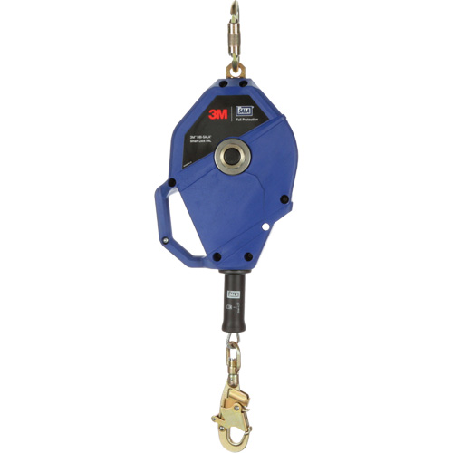 Cordage de s&eacute;curit&eacute; autor&eacute;tractable avec verrouillage intelligent, 50', Acier galvanis&eacute;, Pivotant PB Rental Co. Ltd.