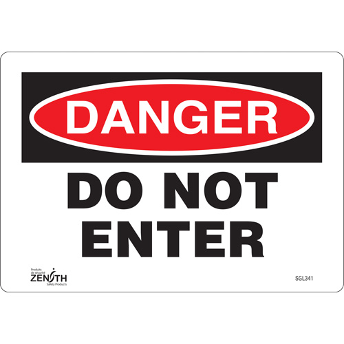 "Do Not Enter" Sign, 7" x 10", Vinyl, English PB Rental Co. Ltd.