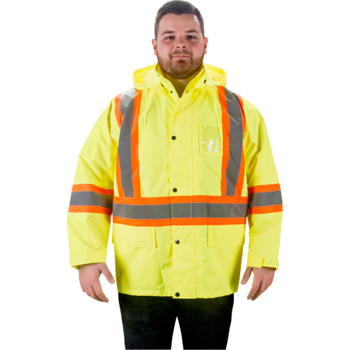 RZ1000 Rain Jacket, Polyester, Large, High Visibility Lime-Yellow PB Rental Co. Ltd.
