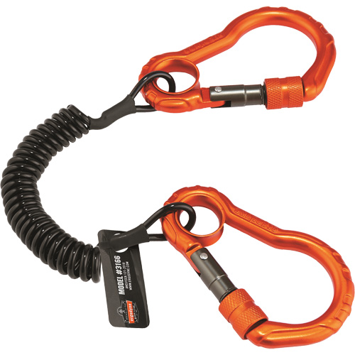 Longe porte-outils Squids 3166, Spirale, Mousqueton double PB Rental Co. Ltd.