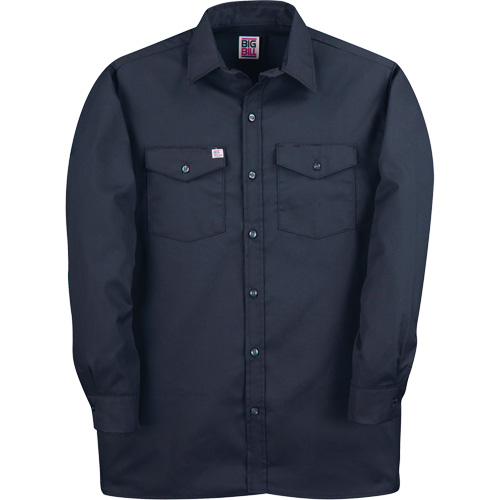 Long-Sleeved Twill Work Shirt, Men's, Medium (Tall), Navy Blue PB Rental Co. Ltd.
