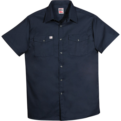 Chemise de travail &agrave; manches courtes en tissu crois&eacute;, Hommes, 4T-Grand, Bleu marine PB Rental Co. Ltd.