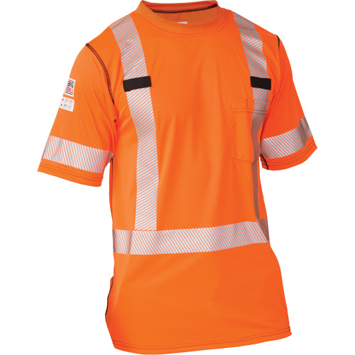 T-shirt &agrave; manches courtes haute visibilit&eacute; Polartec Power Grid, Polyester, Moyen (grande taille), Orange PB Rental Co. Ltd.