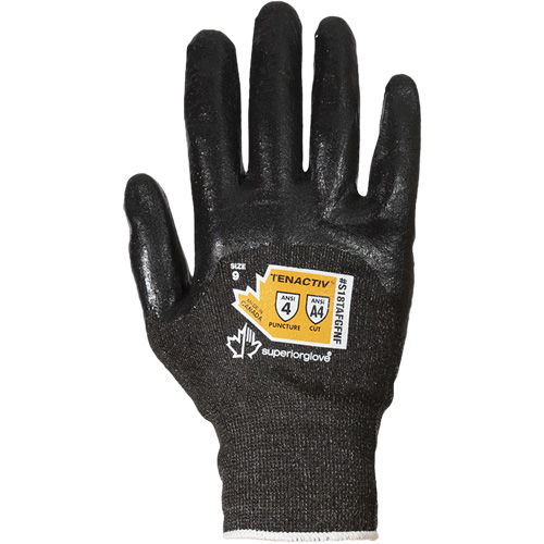 Gants en tricot de fibre filament composite ultrafin, Taille 5, Calibre 18, Rev&ecirc;tement Mousse de nitrile, Enveloppe en TenActiv, ASTM ANSI niveau A4 PB Rental Co. Ltd.