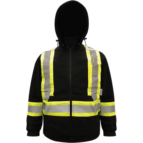 High-Visibility Hoodie, Polyester, Black, Small PB Rental Co. Ltd.