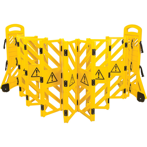 Portable Mobile Barrier, 40" H x 13' L, Yellow PB Rental Co. Ltd.