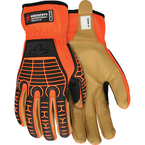 Gants antichocs UltraTech, Moyen, Paume en Cuir fleur, Poignet &agrave; enfiler PB Rental Co. Ltd.