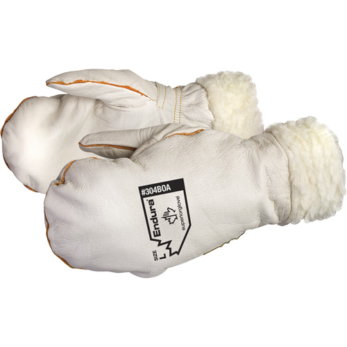 Mitaines en cuir de vache naturel Endura Winter Chopper, Taille Grand, Mitaine PB Rental Co. Ltd.