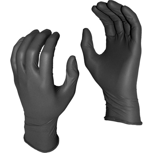 Gants jetables Grease Monkey, Petit, Nitrile, 5 mils, Sans poudre, Noir PB Rental Co. Ltd.
