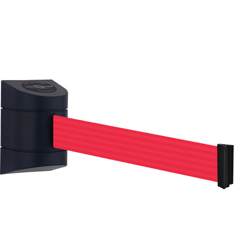 Unit&eacute; murale Tensabarrier, Plastique, Fixation par vis, 30', Ruban Rouge PB Rental Co. Ltd.