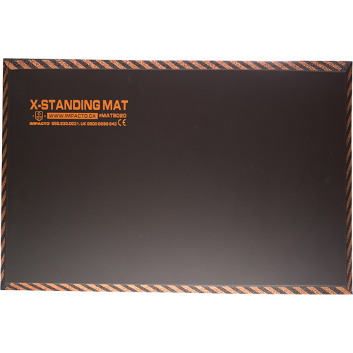 Anti-Fatigue Standing Mat, Smooth, 16" x 28" x 1", Black, Rubber PB Rental Co. Ltd.