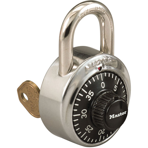 Cadenas de s&eacute;rie 1525 avec cl&eacute; de contr&ocirc;le en option, Combinaison, Acier inoxydable, Largeur de 1-7/8" PB Rental Co. Ltd.