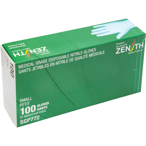 Gants jetables de calibre m&eacute;dical r&eacute;sistants &agrave; la perforation, Petit, Nitrile, 4,5 mils, Sans poudre, Bleu, Classe 2 PB Rental Co. Ltd.