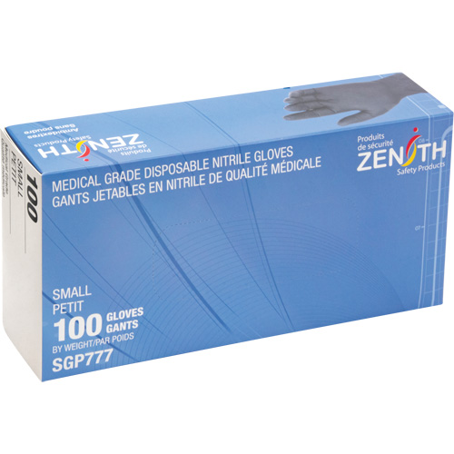 Gants jetables de calibre m&eacute;dical r&eacute;sistants &agrave; la perforation, Petit, Nitrile, 5 mils, Sans poudre, Noir, Classe 2 PB Rental Co. Ltd.