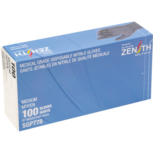 Puncture-Resistant Medical-Grade Disposable Gloves, Medium, Nitrile, 5-mil, Powder-Free, Black, Class 2 PB Rental Co. Ltd.