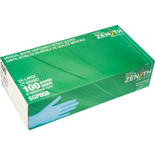 Puncture-Resistant Medical-Grade Disposable Gloves, 2X-Large, Nitrile, 3.5-mil, Powder-Free, Blue, Class 2 PB Rental Co. Ltd.