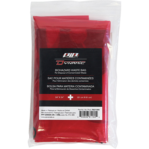Dynamic Hazardous Waste Bags, Infectious Waste, 24" L x 24" W, 12 microns PB Rental Co. Ltd.