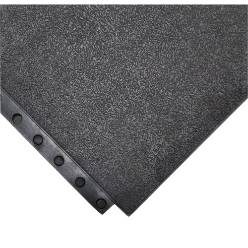 Tapis antifatigue 24/Seven Locksafe, Lisse, 3' x 3' x 5/8", Noir, Caoutchouc naturel PB Rental Co. Ltd.