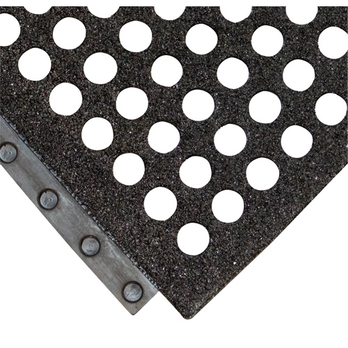 24/Seven&reg; Locksafe&reg; Anti-Fatigue Mat, Honeycomb, 3' x 3' x 5/8", Black, Natural Rubber PB Rental Co. Ltd.