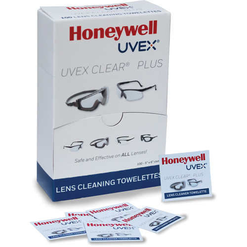 Uvex&reg; Clear&reg; Plus Towelettes, 5.25" x 8", Pack Of 100 PB Rental Co. Ltd.