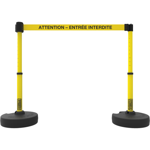 Ensemble de montants pour barri&egrave;re Plus, Plastique, 42" h, Ruban Jaune, Longueur du ruban 15' PB Rental Co. Ltd.