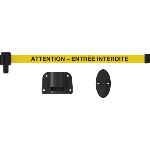 Syst&egrave;me de montage mural pour barri&egrave;re PLUS, Plastique, Fixation par vis, 15', Ruban Jaune PB Rental Co. Ltd.