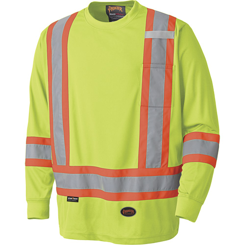 6996 Chandail haute visibilit&eacute; &agrave; manches longues, Polyester, T-petit, Jaune lime haute visibilit&eacute; PB Rental Co. Ltd.