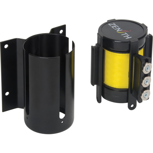 Wall Mount Barrier with Magnetic Tape, Steel, Screw Mount, 12', Yellow Tape PB Rental Co. Ltd.