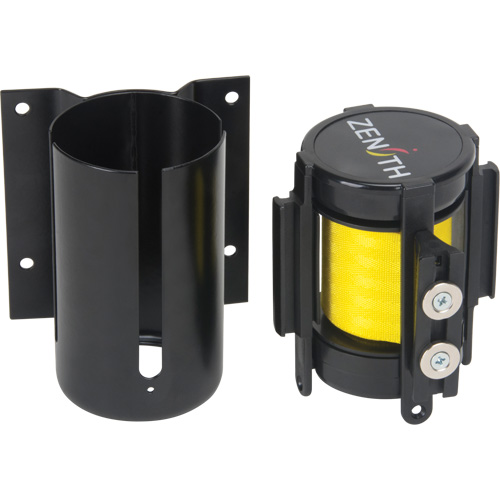 Wall Mount Barrier with Magnetic Tape, Steel, Screw Mount, 7', Yellow Tape PB Rental Co. Ltd.
