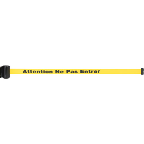 Wall Mount Barrier with Magnetic Tape, Steel, Screw Mount, 7', Yellow Tape PB Rental Co. Ltd.
