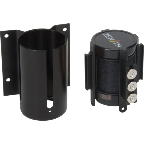 Wall Mount Barrier with Magnetic Tape, Steel, Screw Mount, 12', Black Tape PB Rental Co. Ltd.