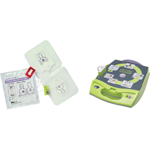 D&eacute;fibrillateur enti&egrave;rement automatis&eacute; AED Plus en anglais avec &eacute;lectrodes Pedi-Padz II suppl&eacute;mentaires, Automatique, Anglais, Classe 4 PB Rental Co. Ltd.
