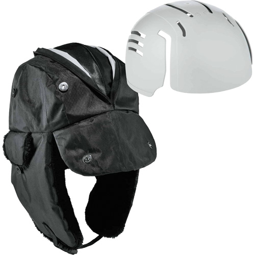 Chapeau de trappeur avec fermeture &agrave; glissi&egrave;re et casque antichoc &agrave; ins&eacute;rer N-Ferno, Doublure en Polyur&eacute;thane/Satin, Moyen/Petit, Noir PB Rental Co. Ltd.