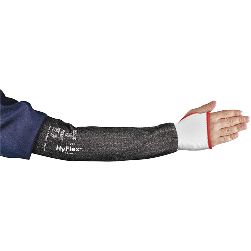HYFLEX&reg; 11-281 Wide Thumb Protective Arm Sleeve, Intercept, 18", ASTM ANSI Level A4, Grey PB Rental Co. Ltd.