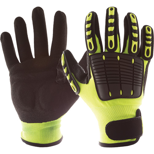 Gants de protection contre les chocs Back Tracker avec protection dorsale de la main, Petit, Paume en Nitrile, Poignet Boucle et crochet PB Rental Co. Ltd.