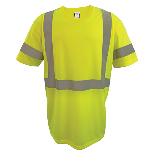 Short Sleeve Safety T-Shirt, Polyester, 2X-Large, High Visibility Lime-Yellow PB Rental Co. Ltd.