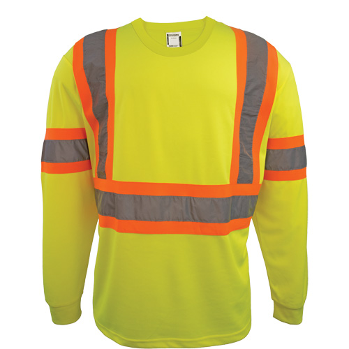Long Sleeve Safety Shirt, Polyester, 2X-Large, High Visibility Lime-Yellow PB Rental Co. Ltd.
