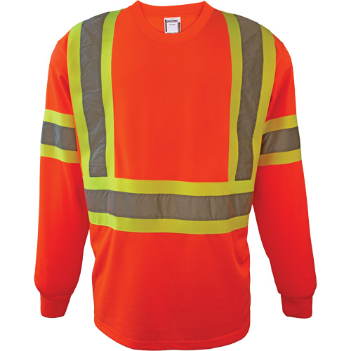 Chemise de s&eacute;curit&eacute; &agrave; manches longues, Polyester, 2T-Grand, Orange haute visibilit&eacute; PB Rental Co. Ltd.
