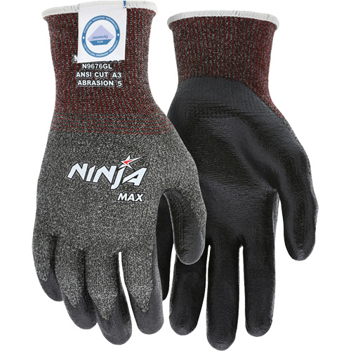 Gants r&eacute;sistant aux coupures Max Ninja, Taille Grand, Calibre 10, Rev&ecirc;tement Bipolym&egrave;re, Enveloppe en Dyneema, ASTM ANSI niveau A3 PB Rental Co. Ltd.