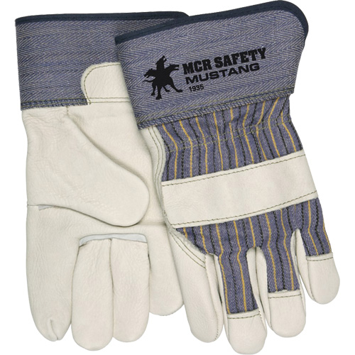 Gants dajusteur Mustang, Grand, Paume en Cuir fleur de vache, Doublure en Molleton PB Rental Co. Ltd.