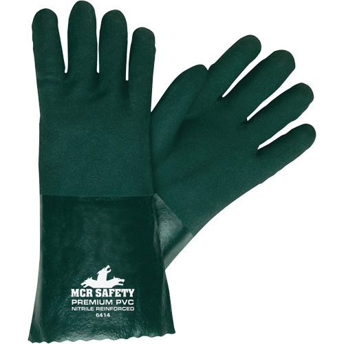 Gants r&eacute;sistants aux produits chimiques, Taille Grand, 14" lo, PVC, Doublure en Jersey PB Rental Co. Ltd.