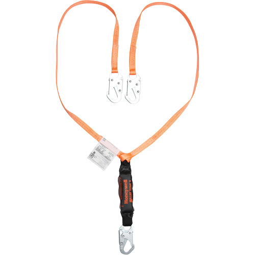 Titan Shock-Absorbing Lanyard, 6', Locking Snap Hook Center, Locking Snap Hook Leg Ends, Polyester PB Rental Co. Ltd.