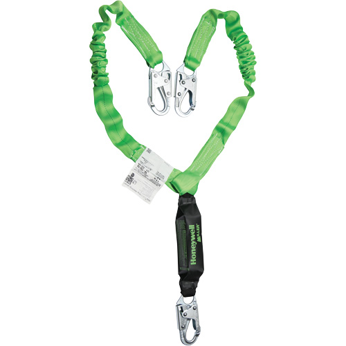 Miller&reg; StretchStop&reg; Shock-Absorbing Lanyard, 6', Locking Snap Hook Center, Locking Snap Hook Leg Ends, Polyester PB Rental Co. Ltd.