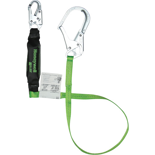 Miller&reg; HP Shock-Absorbing Lanyard, 6', Scaffold Hook Center, Locking Snap Hook Leg Ends, Polyester PB Rental Co. Ltd.