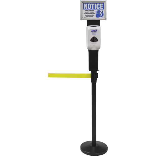 Sign & Dispenser Holder for Crowd Control Post, Black PB Rental Co. Ltd.