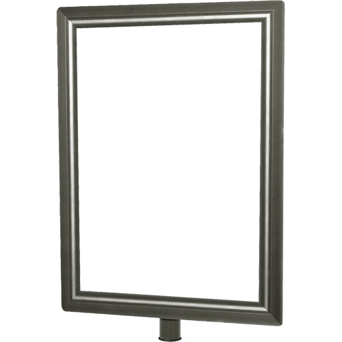 Porte-enseigne vertical robuste pour montant classique, Chrome satin&eacute; PB Rental Co. Ltd.