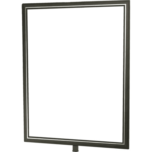 Porte-enseigne vertical robuste pour montant classique, Chrome satin&eacute; PB Rental Co. Ltd.