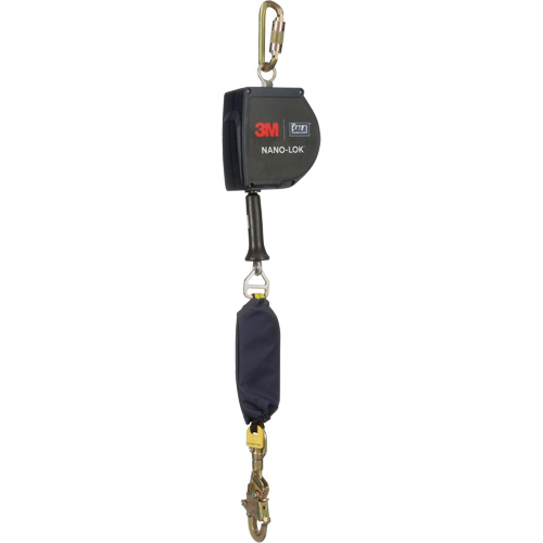 Cordage de s&eacute;curit&eacute; autor&eacute;tractable allong&eacute; Nano-Lok, 15', Acier galvanis&eacute;, Pivotant PB Rental Co. Ltd.