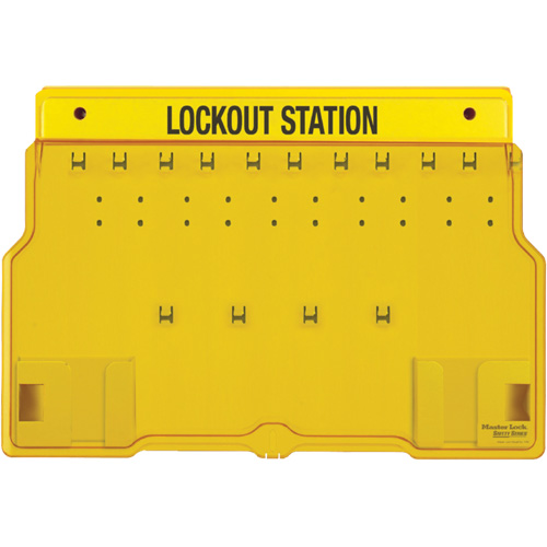 Poste de cadenassage trilingue recouvert, Cadenas Aucune, Capacit&eacute; de 10, Cadenas Non compris PB Rental Co. Ltd.